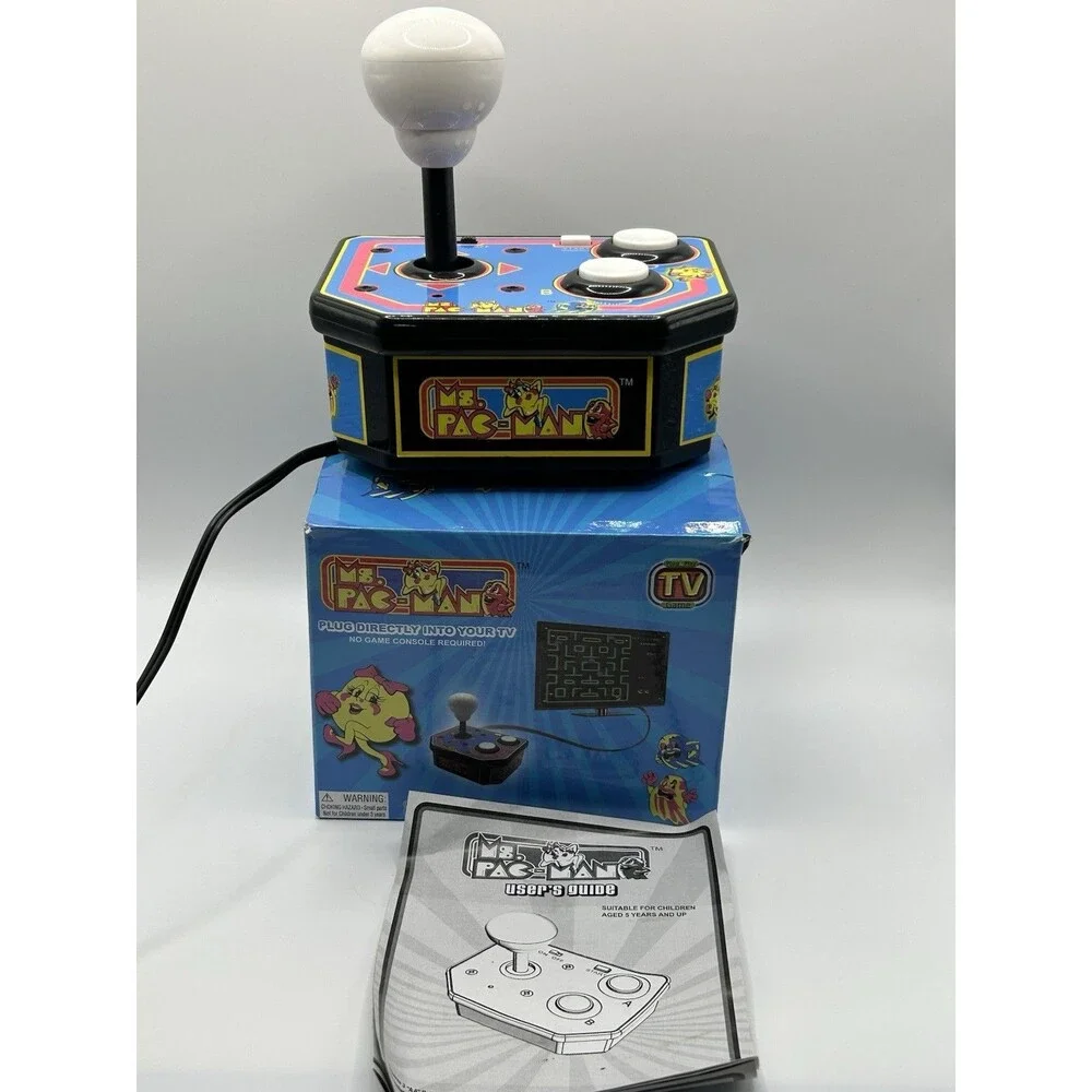VINTAGE 1993 Bandai Namco Ms Pac-man Plug N Play TV Joystick Video Game Retro !!